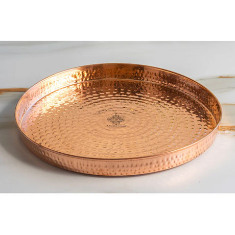Pure Copper Hammered Thali