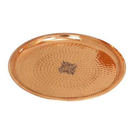 Handcrafted Pure Copper Small Thali