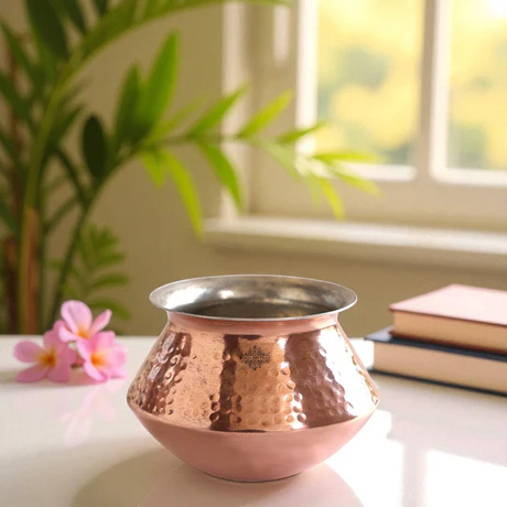 Copper Handi / Degchi With Inside Tin Lining-Cookware