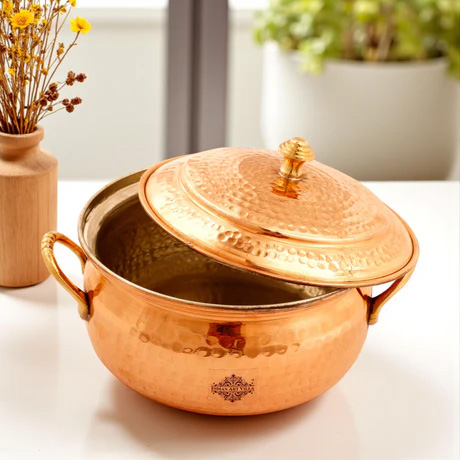 Pure Copper Casserole with Tin Lining-Cookware & Serveware
